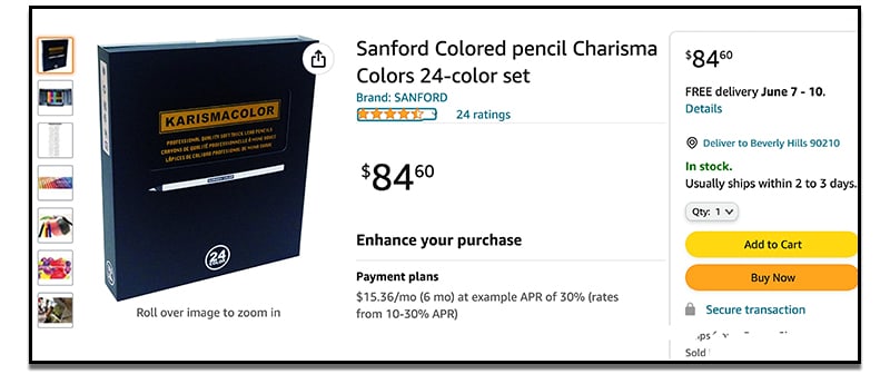 Karismacolor Colored Pencils listings 