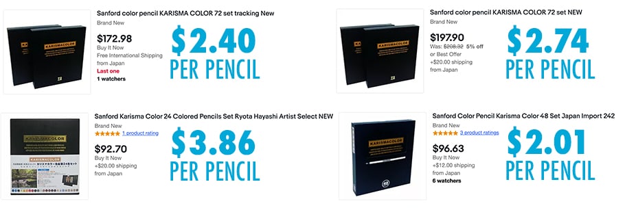 Karismacolor Pencils Pricing Comparison