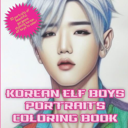 Korean Elf Boys Portraits Coloring Book