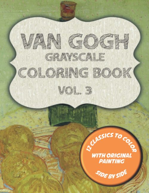 Van Gogh Grayscale Coloring Book Vol. 3