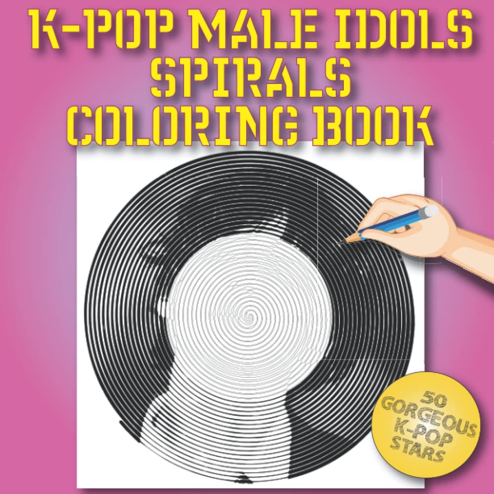 K-Pop Male Idols Spirals Coloring Book