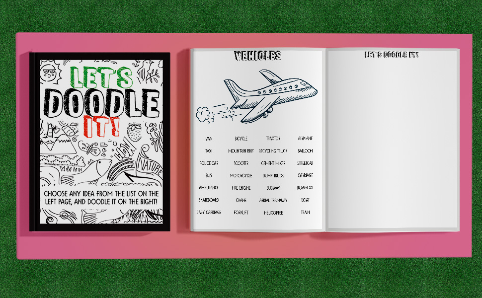 Let's Doodle It!: Sketchbook with many ideas to choose from