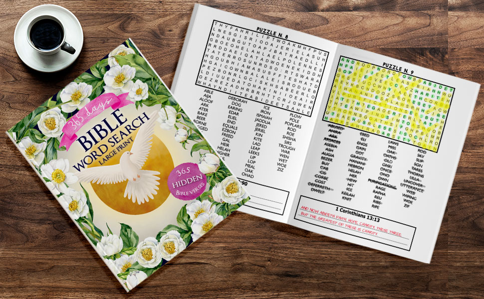 365 Days Bible Word Search Large Print Puzzle Book