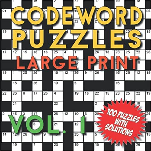 Codeword Puzzles Large Print Vol. 1: A Square Book with 100 Large Print Codeword Puzzles - Many Hours of Entertainment for Adults