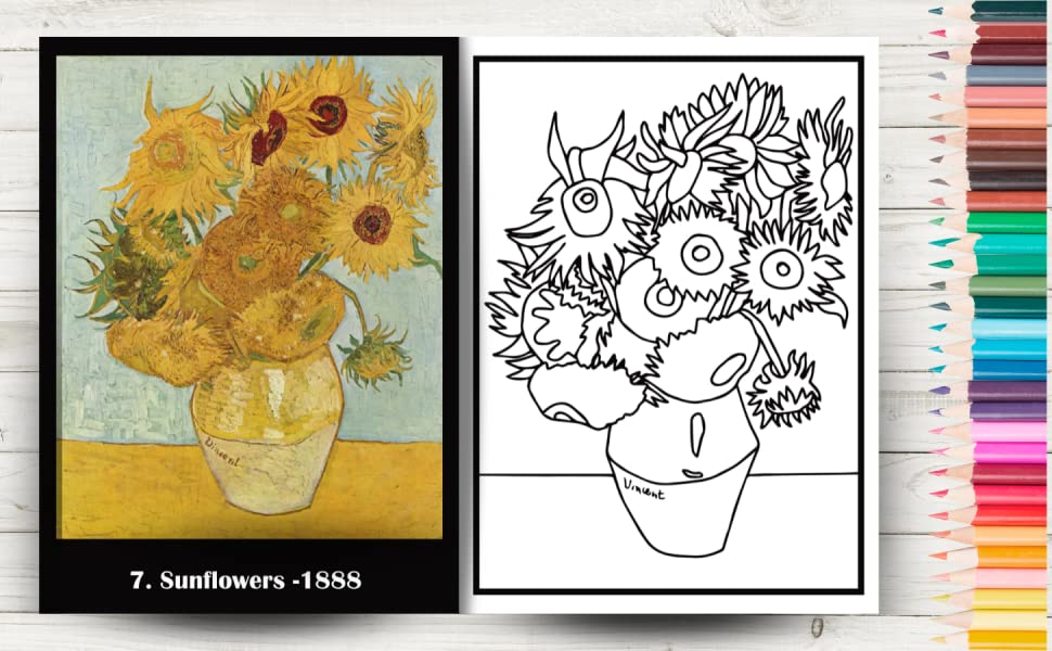 Vincent Van Gogh Coloring Book Gold Collection