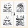 Mushroom Magic: A Grayscale Coloring Book of Whimsical Houses - Image 2