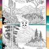 Landscape coloring book