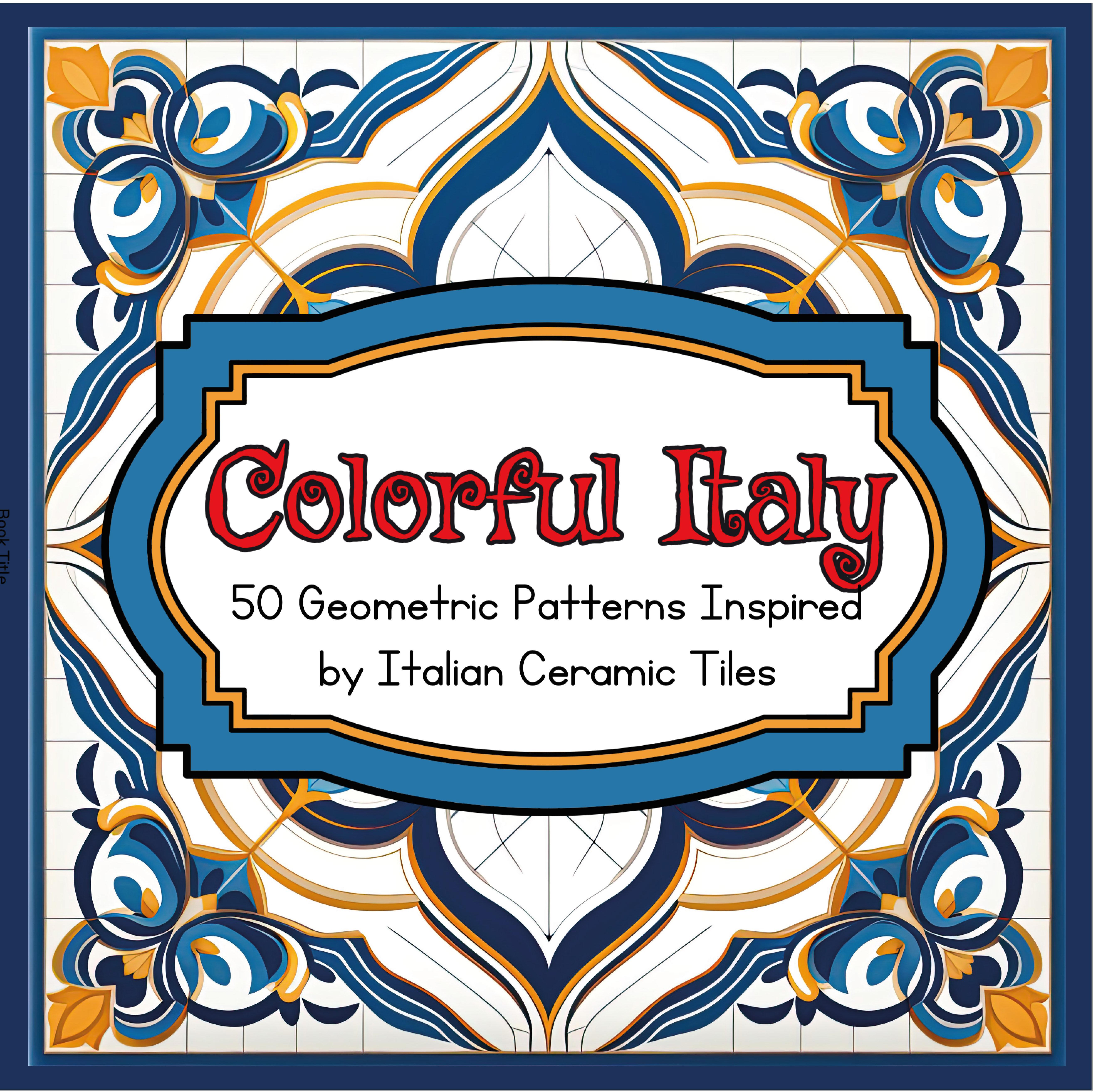 cover italian tiles coloring book