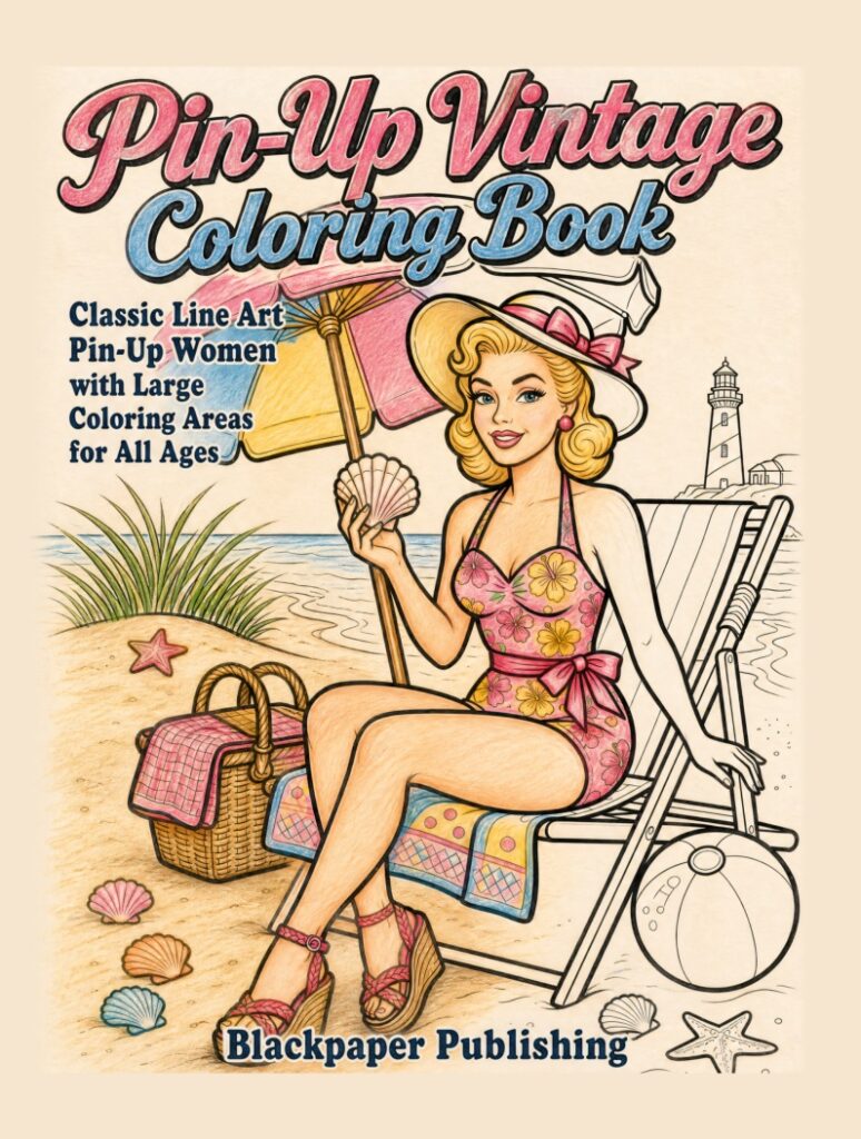 Pin-Up Vintage Coloring Book - cover